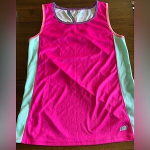 Skechers Girls Multicolored Muscle Style Tank Top Keyhole Accent On Back Size 14